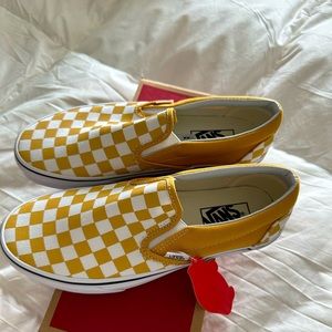 Yellow checkered vans